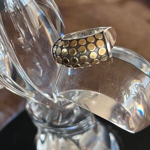 John Hardy 18K And 925 Sterling Silver Dot Ring 14g -- Size 7-7.5